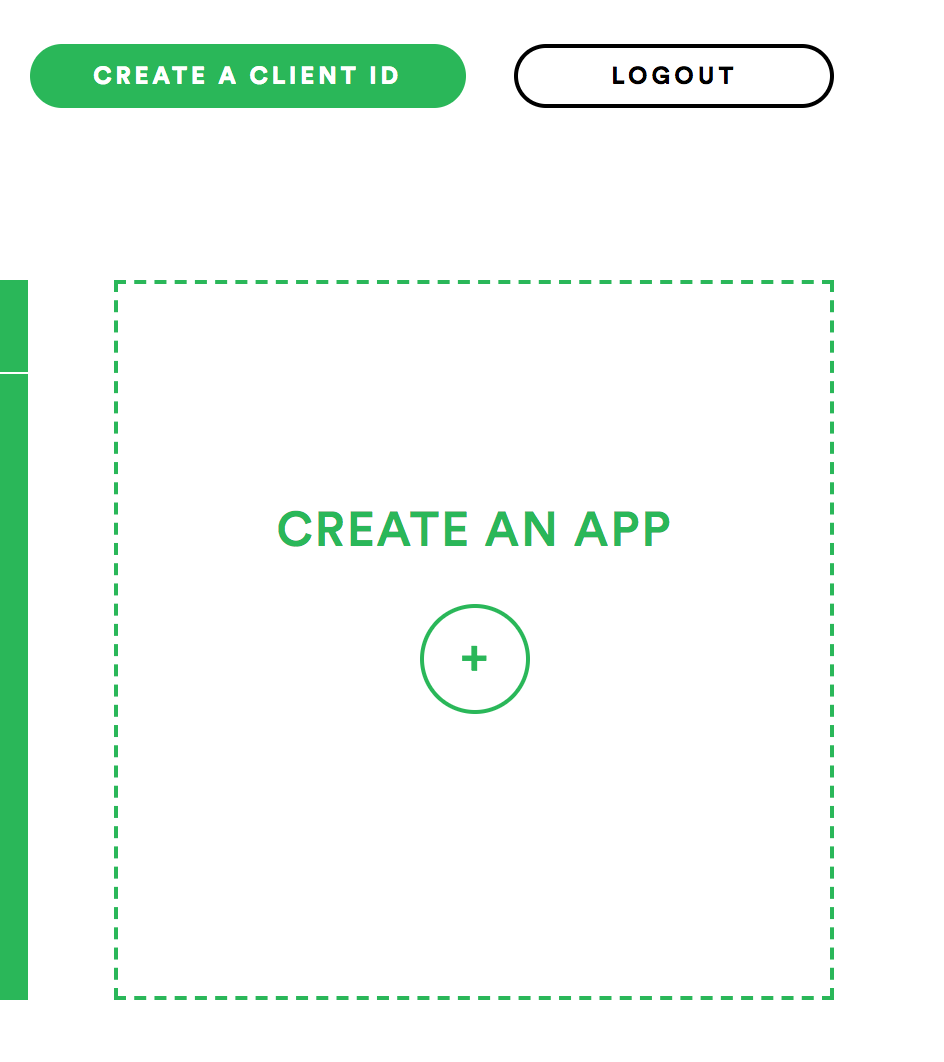 Spotify Developer Console